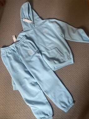 Fontainebleau Light Blue Hooded Sweatshirt & Joggers Set